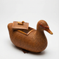 Vintage Woven Wicker Duck Storage Box