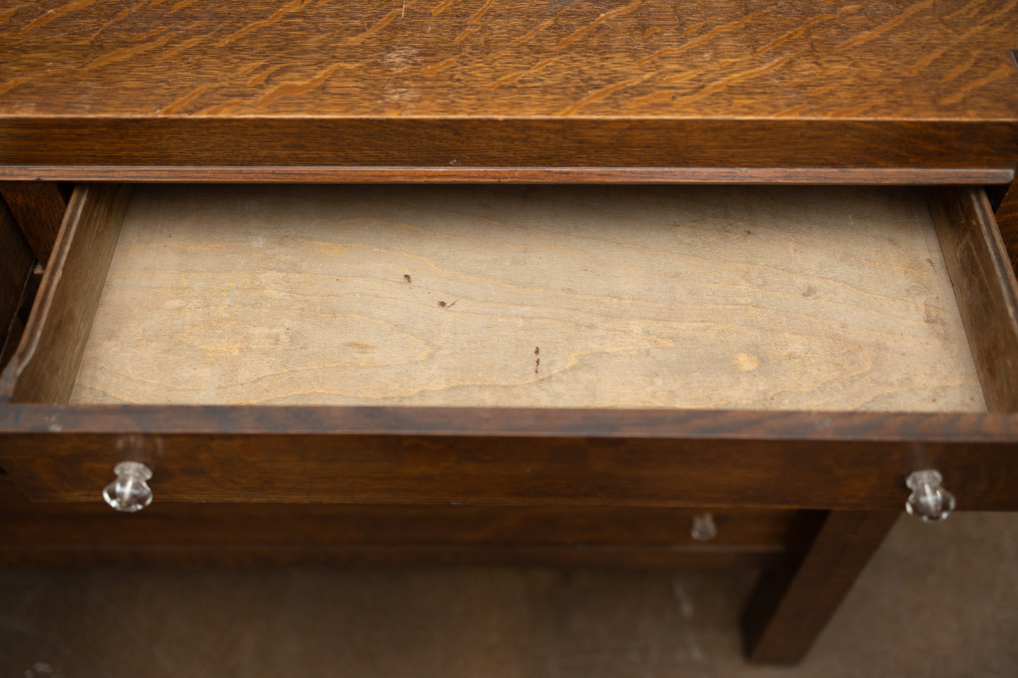 Antique Oak Sideboard with Mirror Back