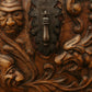 Antique Hand-Carved Mythical Panel
