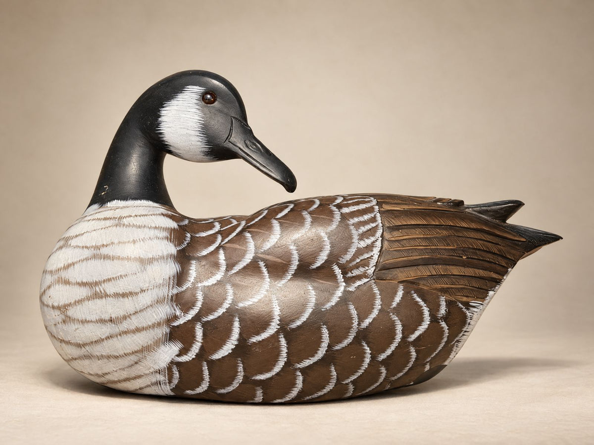 Hand-Painted Wooden Goose Decoy