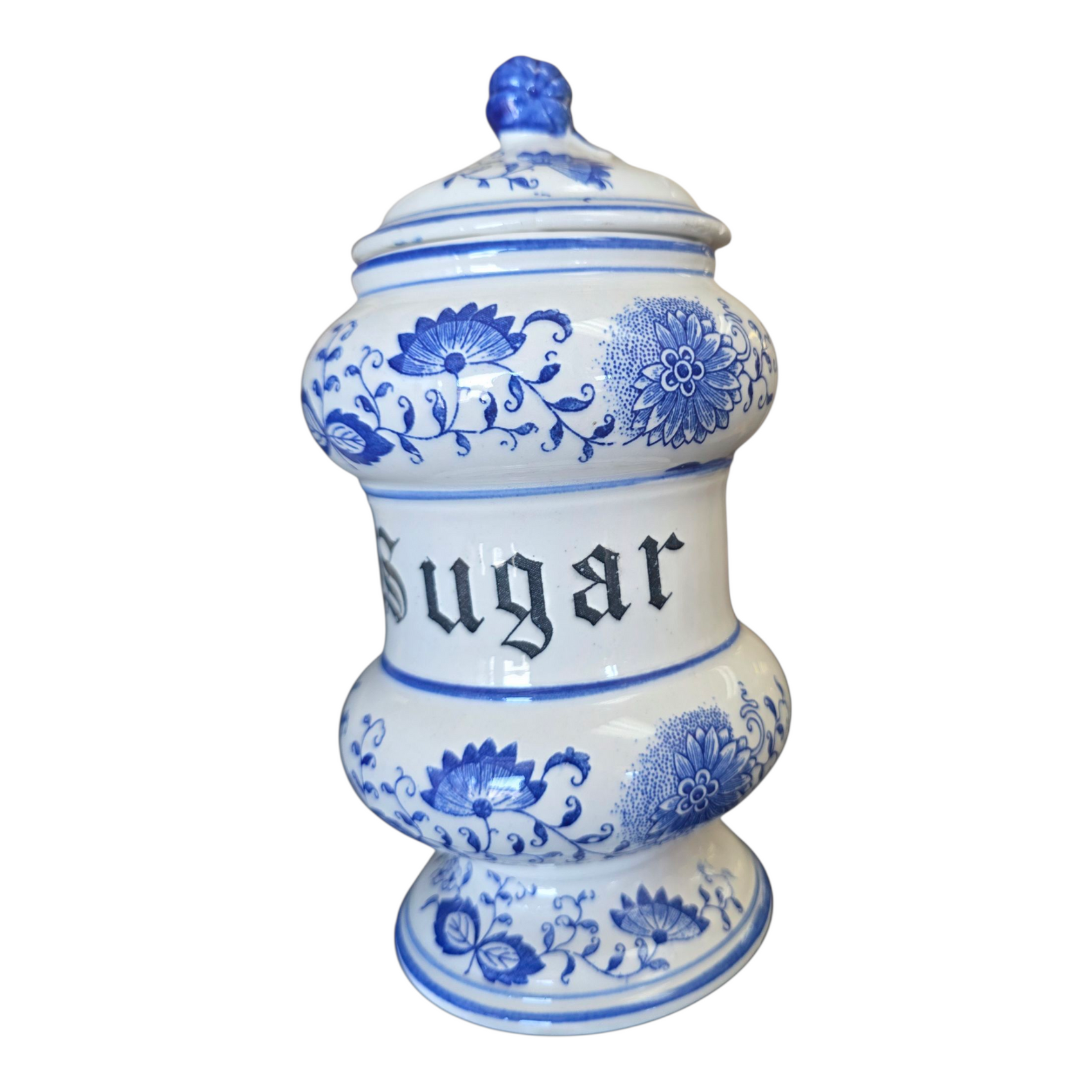 Blue Onion Sugar Jar (lrg)