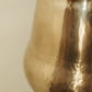 Vintage Hammered Brass Lamp w/ Pleated Linen Shade