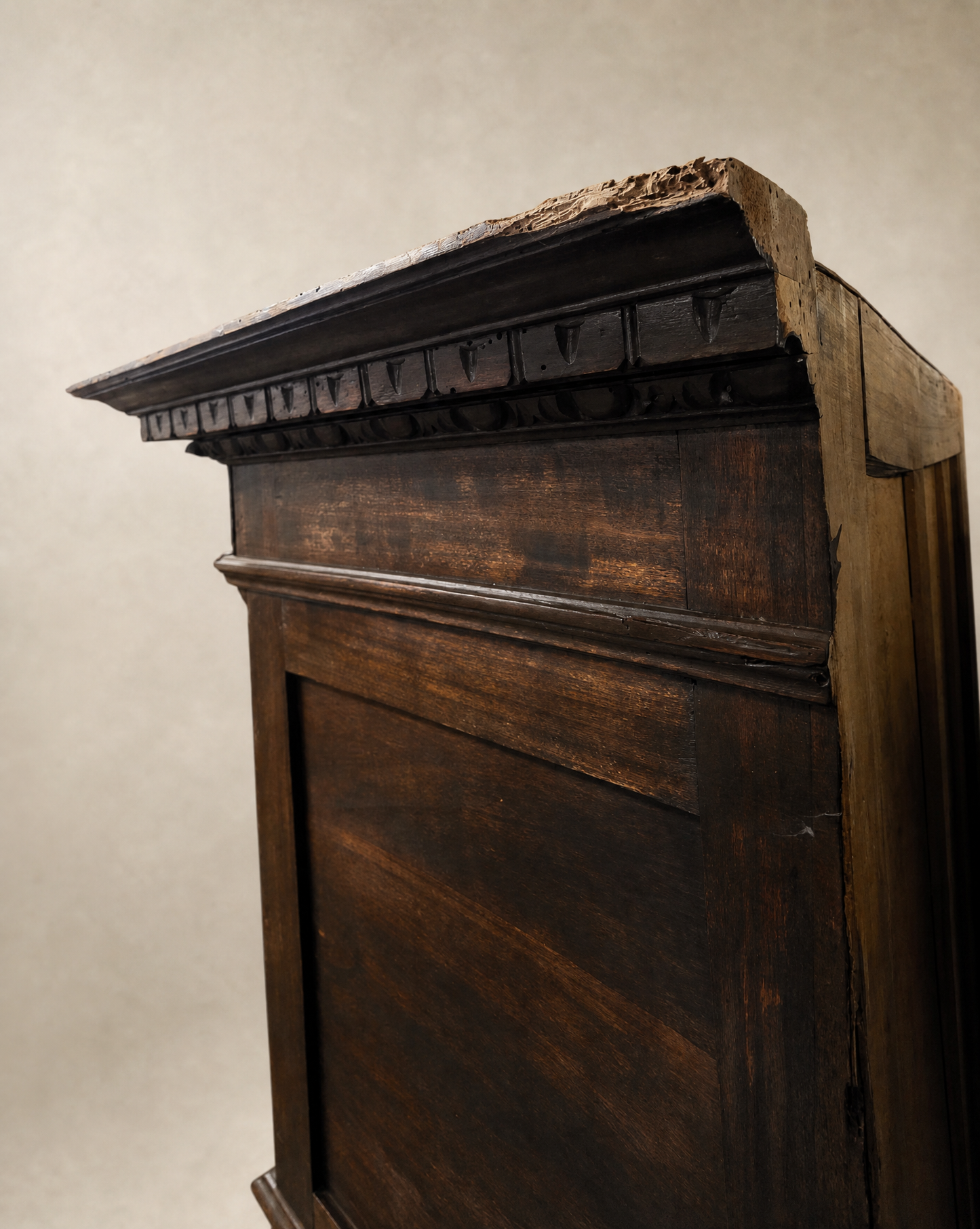 French Renaissance Revival Carved Walnut Armoire Cabinet
