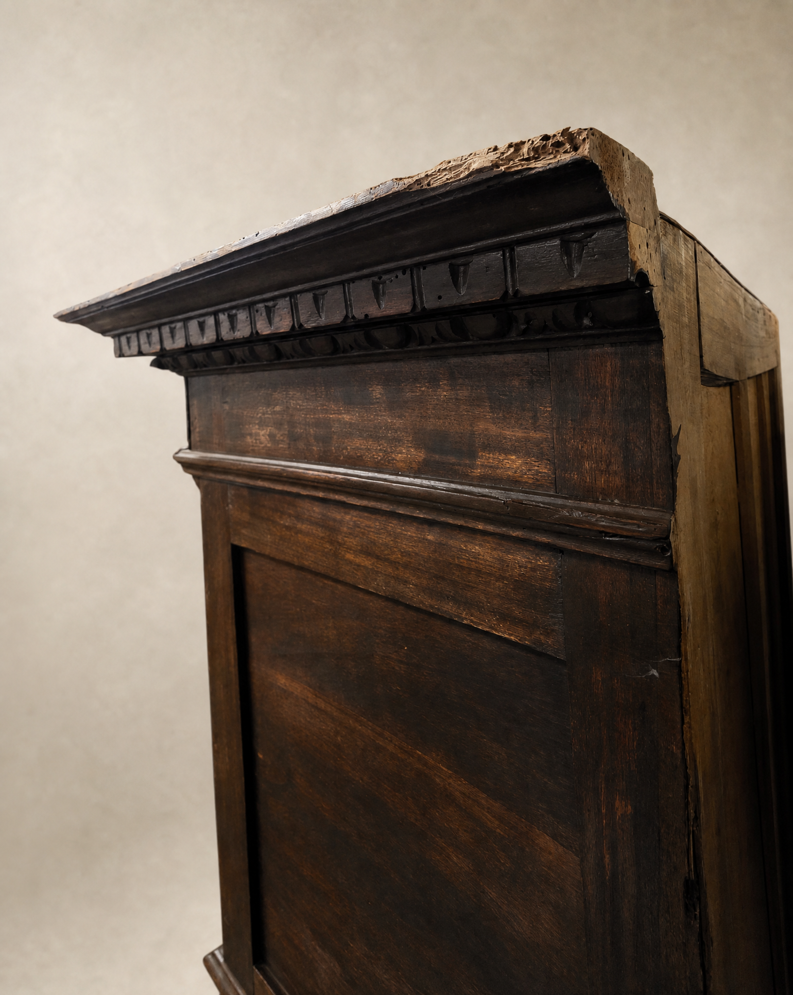 French Renaissance Revival Carved Walnut Armoire Cabinet