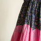 Vintage Novelty Print Peter Pan Collar Dress – Navy & Pink Folk Floral Midi - SML