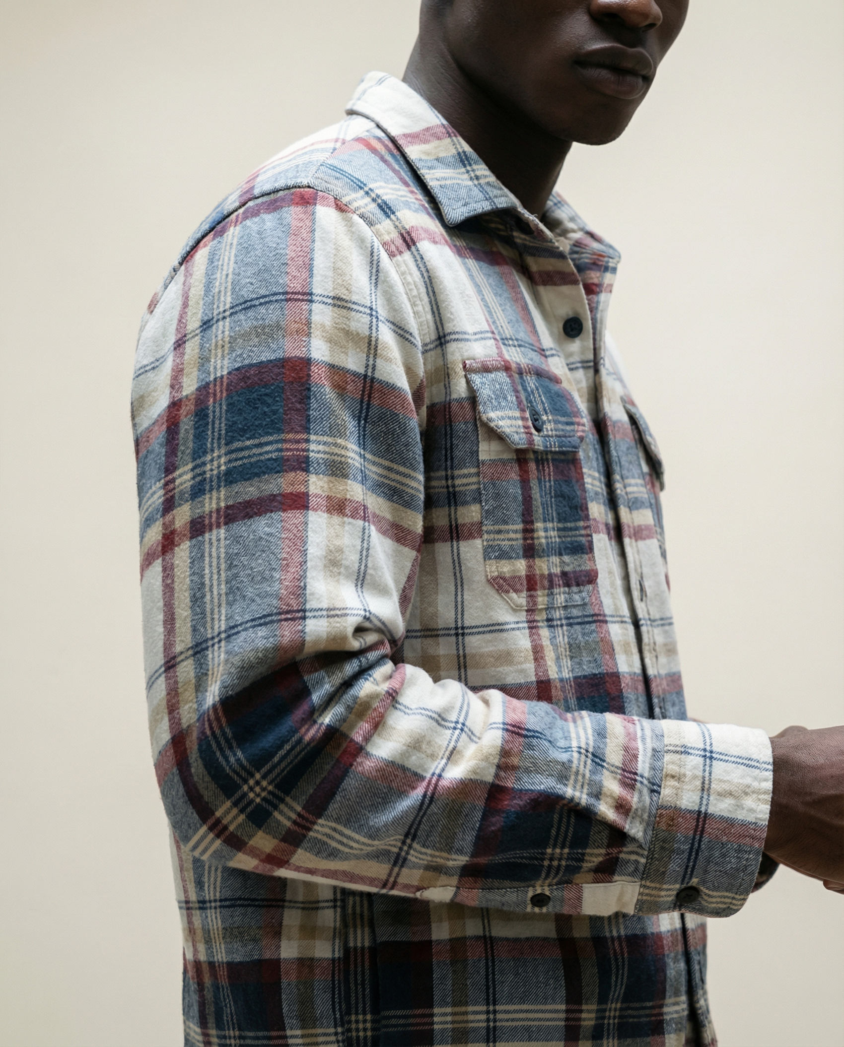 Vintage Wrangler Plaid Flannel Shirt — Sherpa-Lined