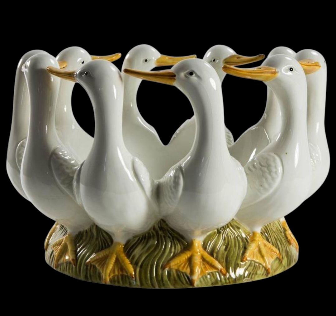 Enameled Fruit Bowl - Goose Dish