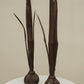 Vintage Iron Bulb Sculptures – Set of Two