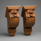 Pair of Antique Victorian Oak Lion Head Corbels (c. 1885–1910)