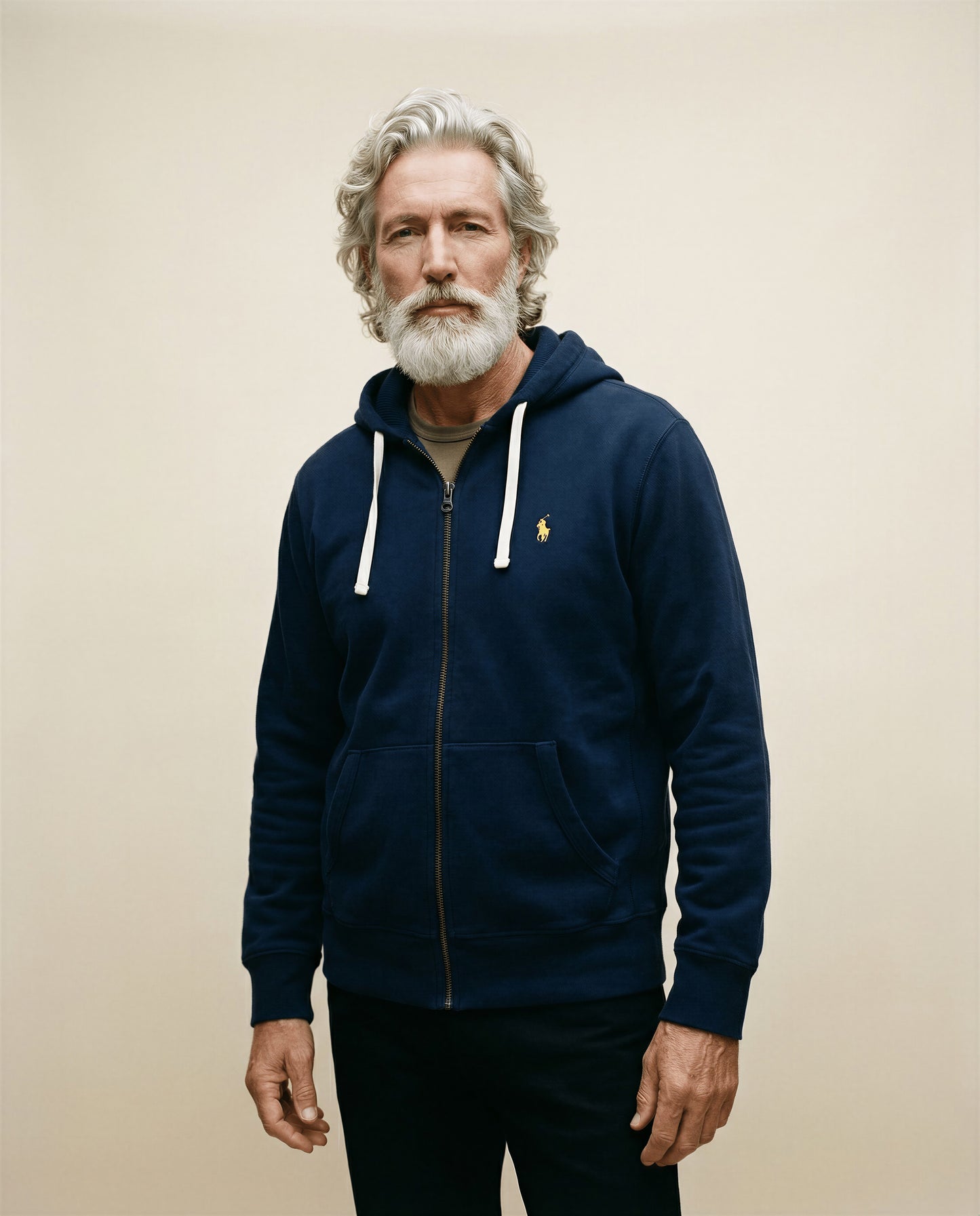 Polo Ralph Lauren Full-Zip Fleece Hoodie – Navy (Size M)