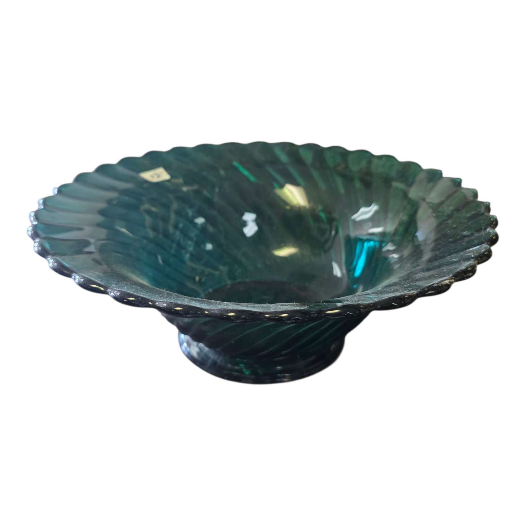 Jeannette Ultramarine Swirl Depression Glass bowl
