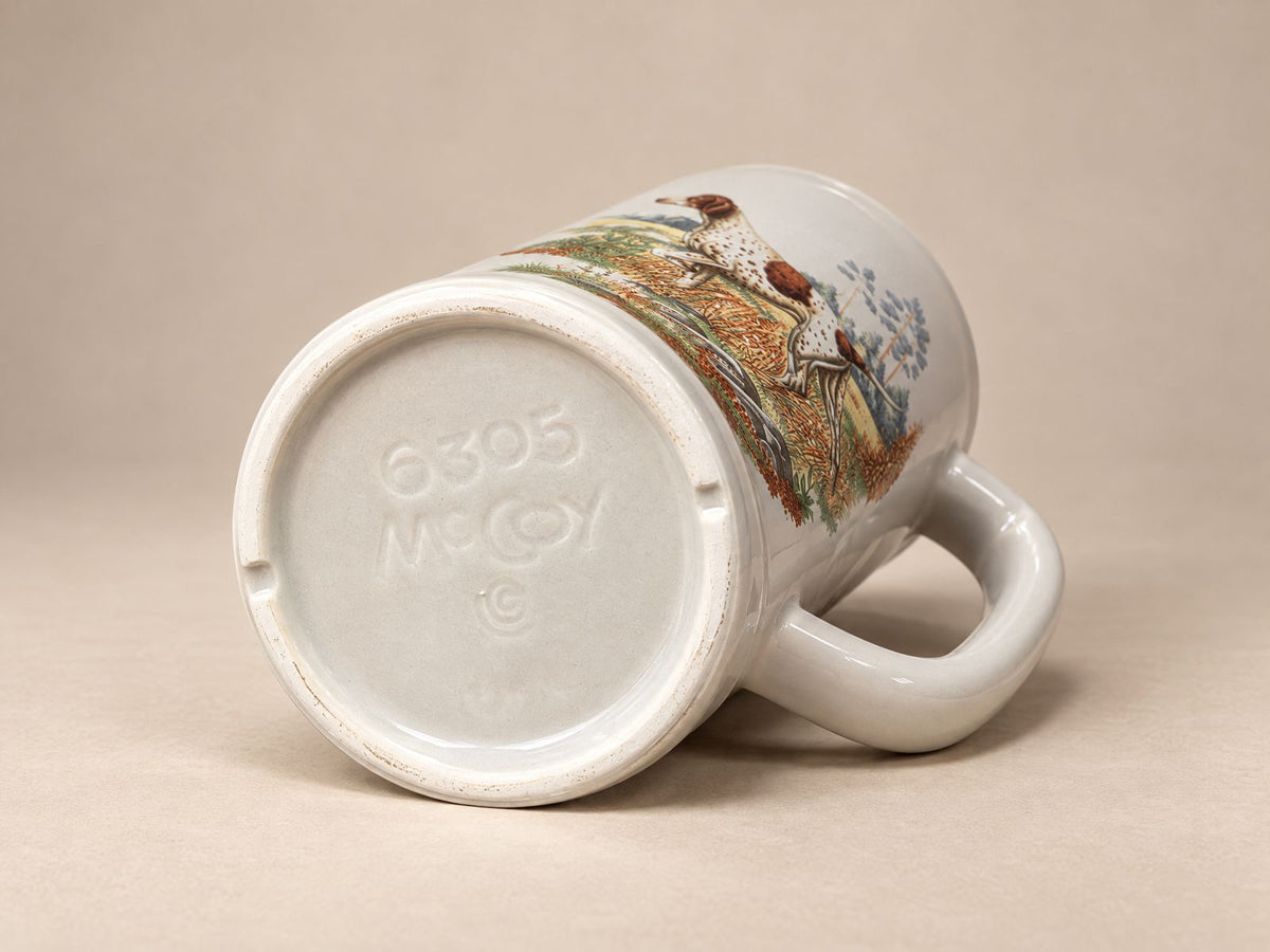 Vintage McCoy Pointer Hunting Dog Ceramic Mugs – Pair