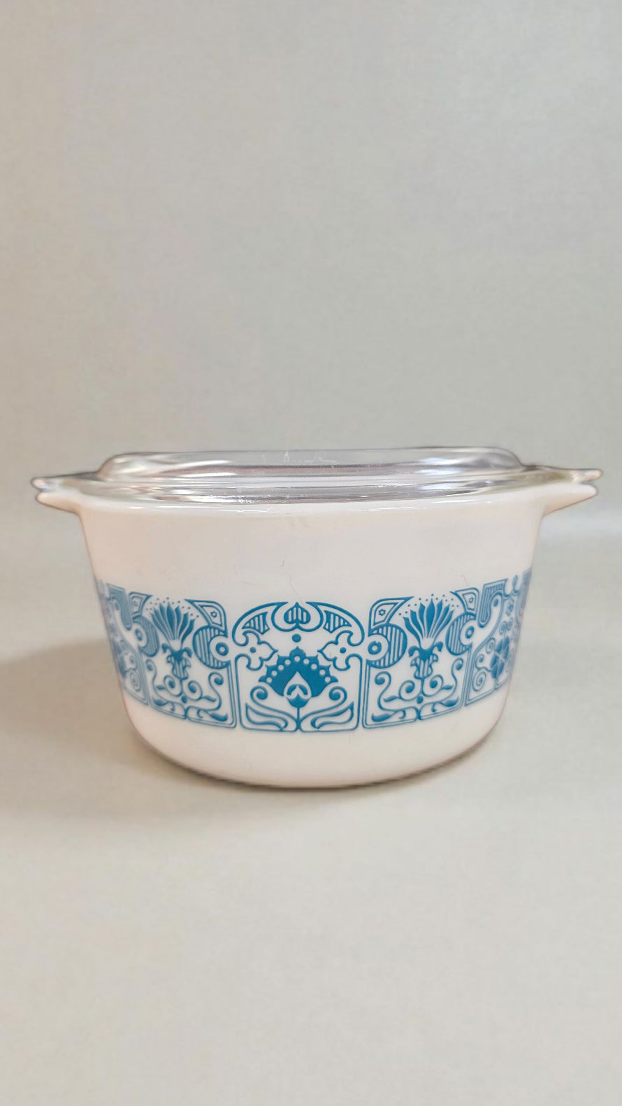 Vintage Pyrex “Blue Horizon” Casserole – With Lid