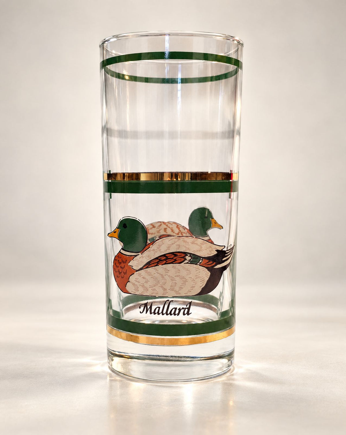 Pair of Vintage Libbey Mallard Duck Highball Glasses