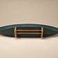 Vintage Wooden Kayak Model with Display Stand
