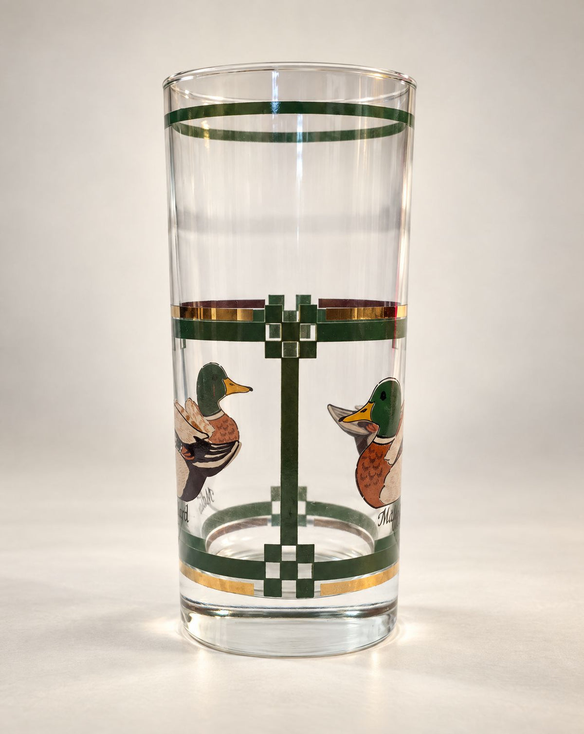 Pair of Vintage Libbey Mallard Duck Highball Glasses