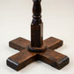 Vintage Oak Hall Tree Coat Rack with Porcelain Hooks