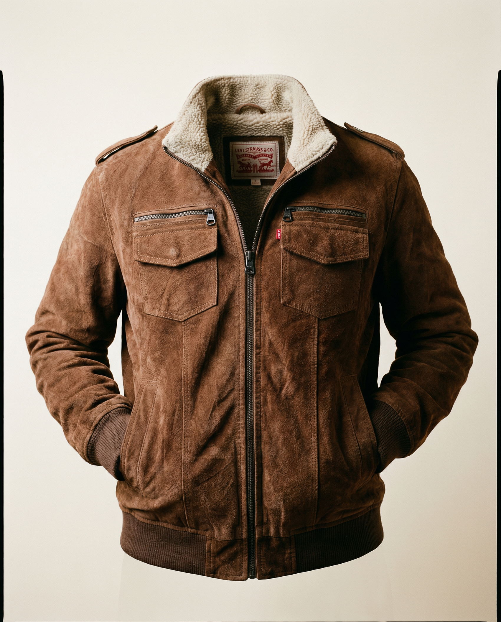 Vintage Levi’s Suede Bomber Jacket – Size Large