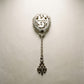 Vintage Ornate Pierced Serving Spoon & Fork Set – Cherub Handle – Baroque Style