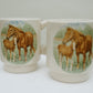 Vintage Horse & Foal Ceramic Mugs — Set of 2