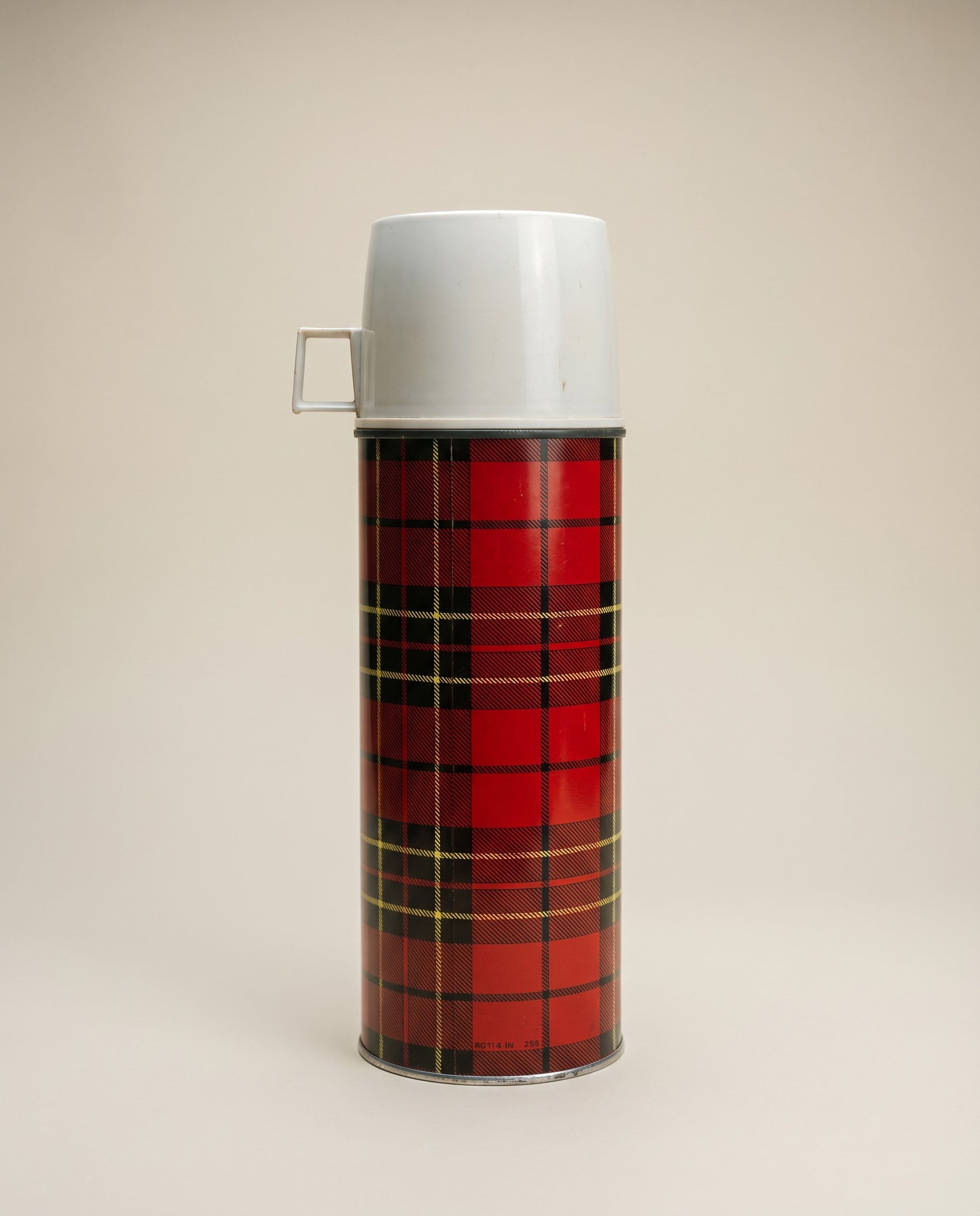 Vintage Thermos Red Plaid Vacuum Insulated Bottle w/ Cup Lid – Classic Camping Thermos