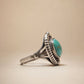 Vintage Sterling Silver Turquoise Statement Ring – Size 4