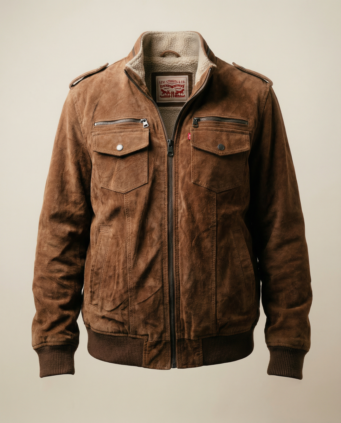 Vintage Levi’s Suede Bomber Jacket – Size Large
