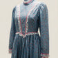 Vintage Victorian Prairie Lace Trim Maxi Dress
