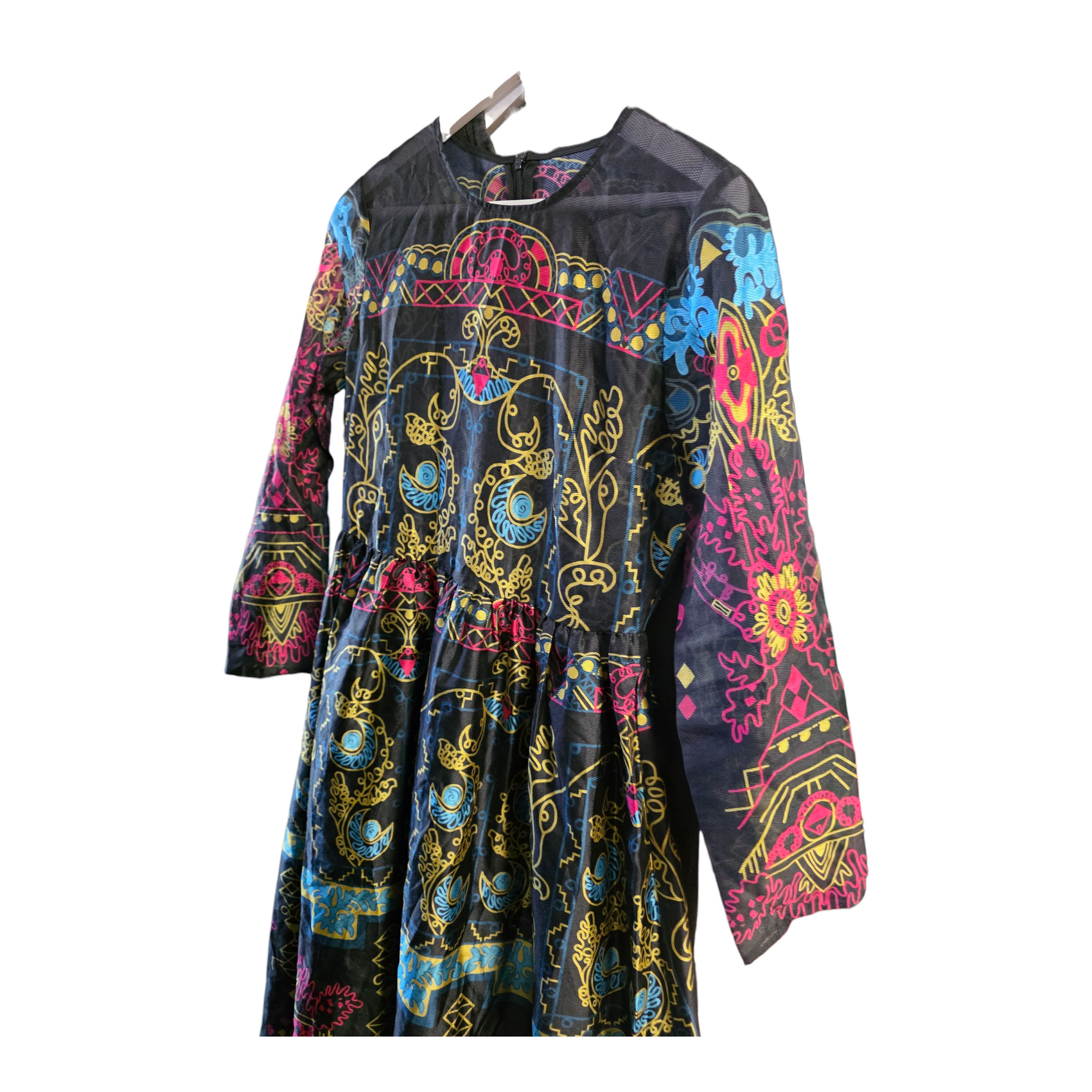 Black Multi Color Dress