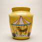 Vintage Circus Cookie Jar (Hand-Painted Yellow Stoneware)