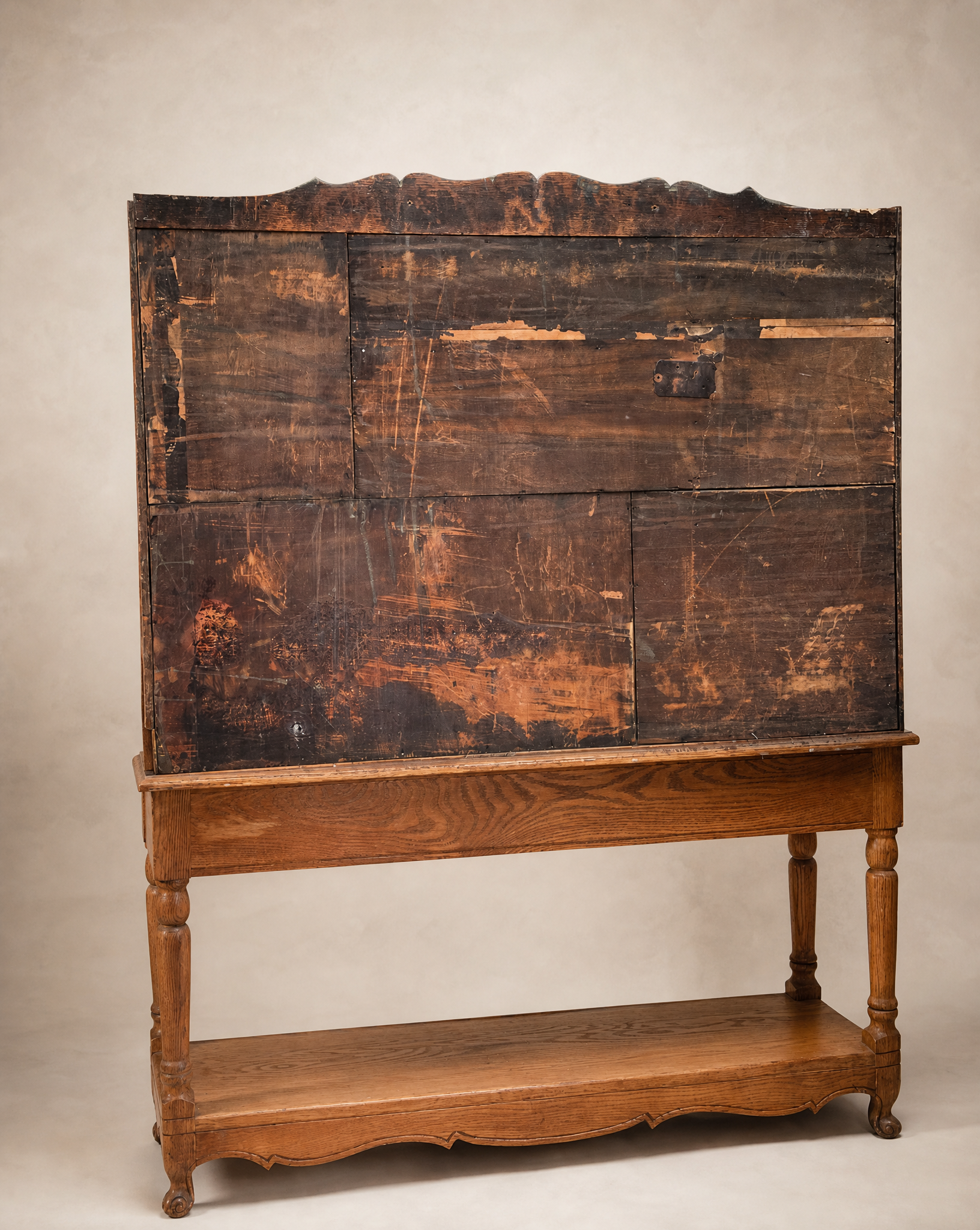 Antique Oak Hoosier Cabinet with Flour Bin & Original Hardware