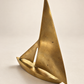 Vintage Mid-Century Brass Sailboat Sculpture