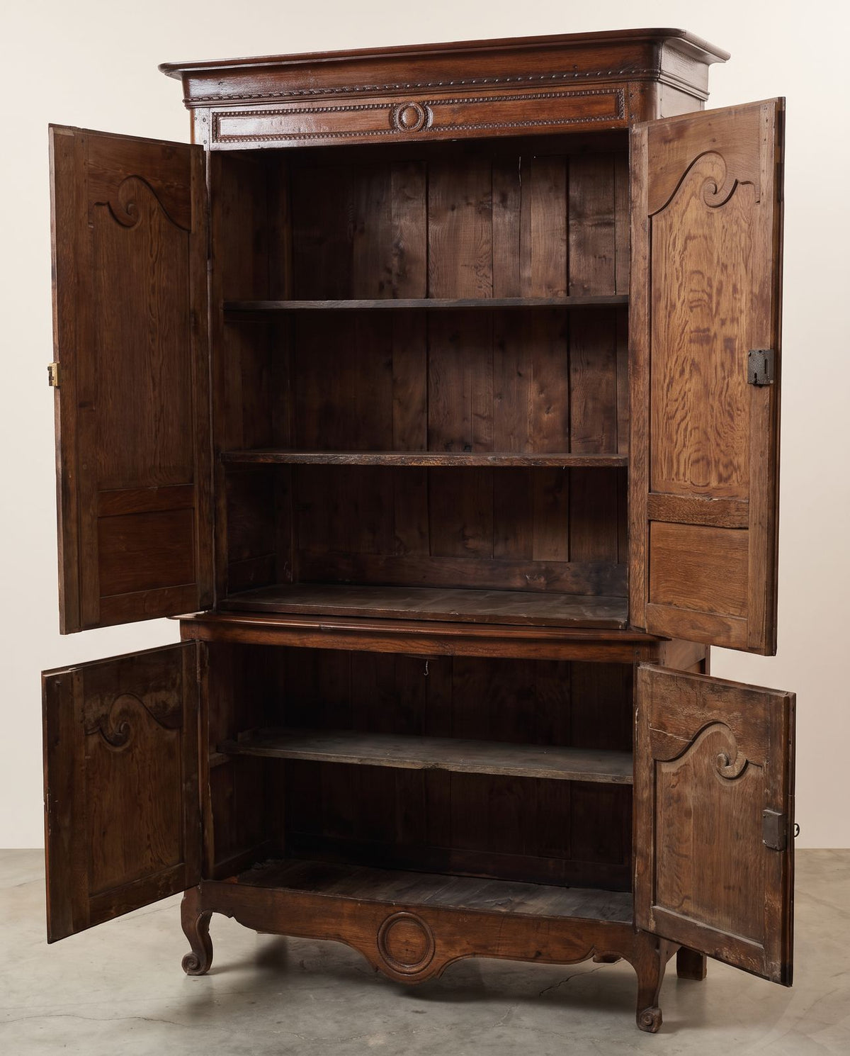 Antique French Oak Deux-Corps Cupboard