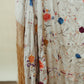 Vintage Embroidered Piano Shawl with Long Fringe
