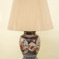 Vintage Imari-Style Porcelain Lamp — Navy, Rust & Gold Floral