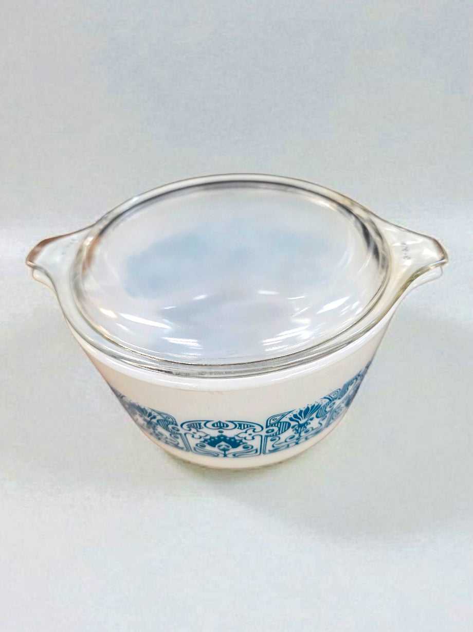 Vintage Pyrex “Blue Horizon” Casserole – With Lid