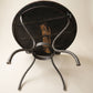 Round Wood & Wrought Iron Dining Table