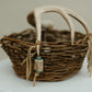 Handwoven Basket with Shed Antler Handle
