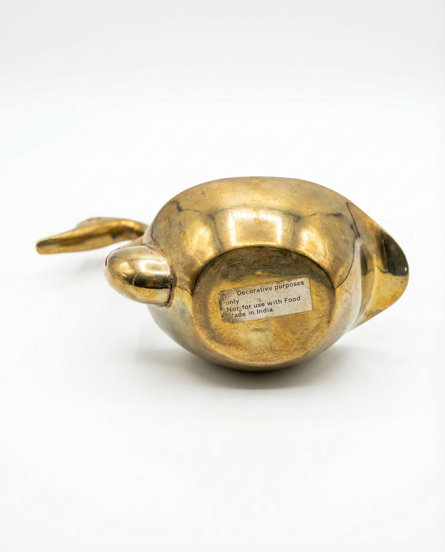 Vintage Brass Swan Bowl | Decorative Accent Dish