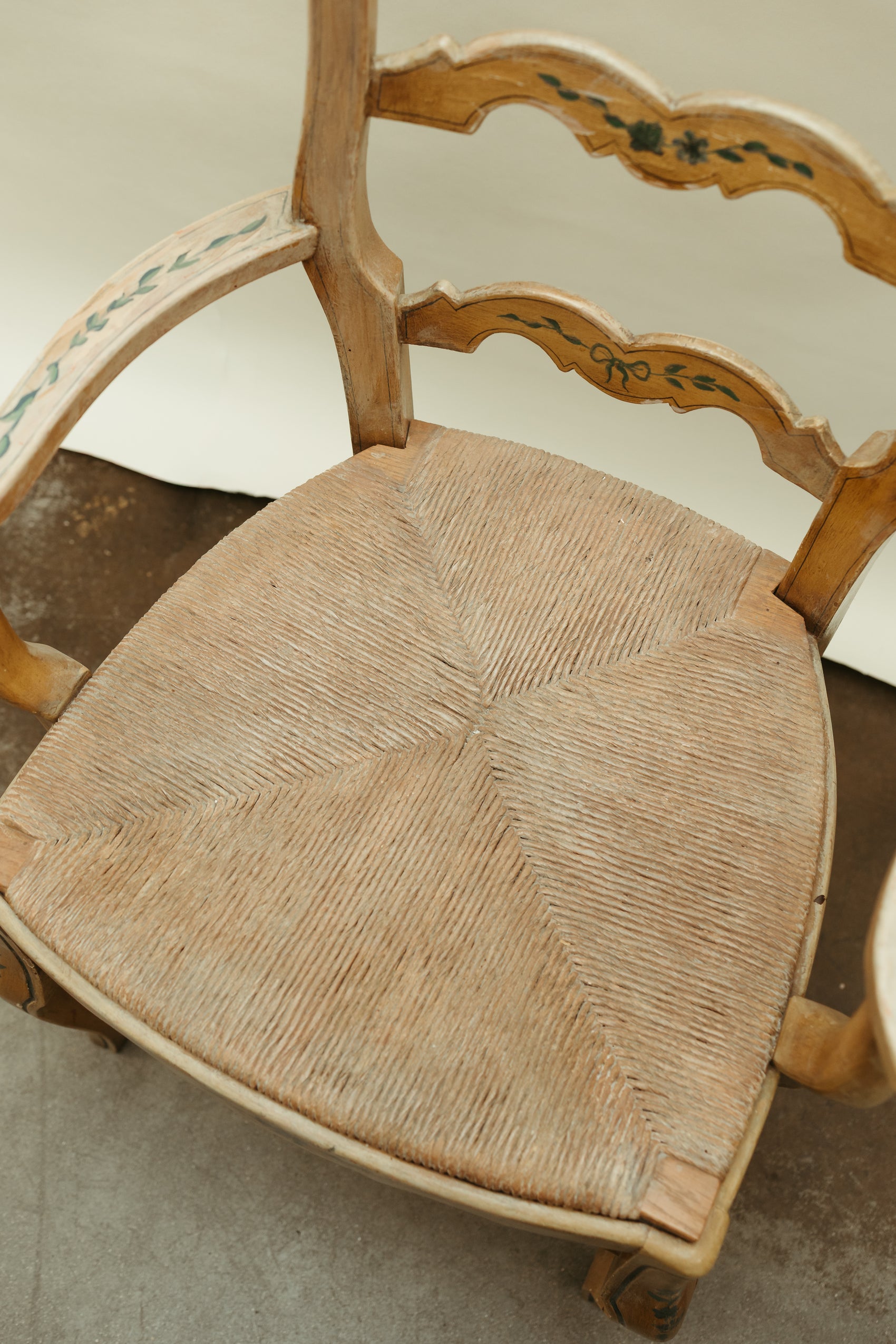 Set of 2 Painted Ladderback Armchairs