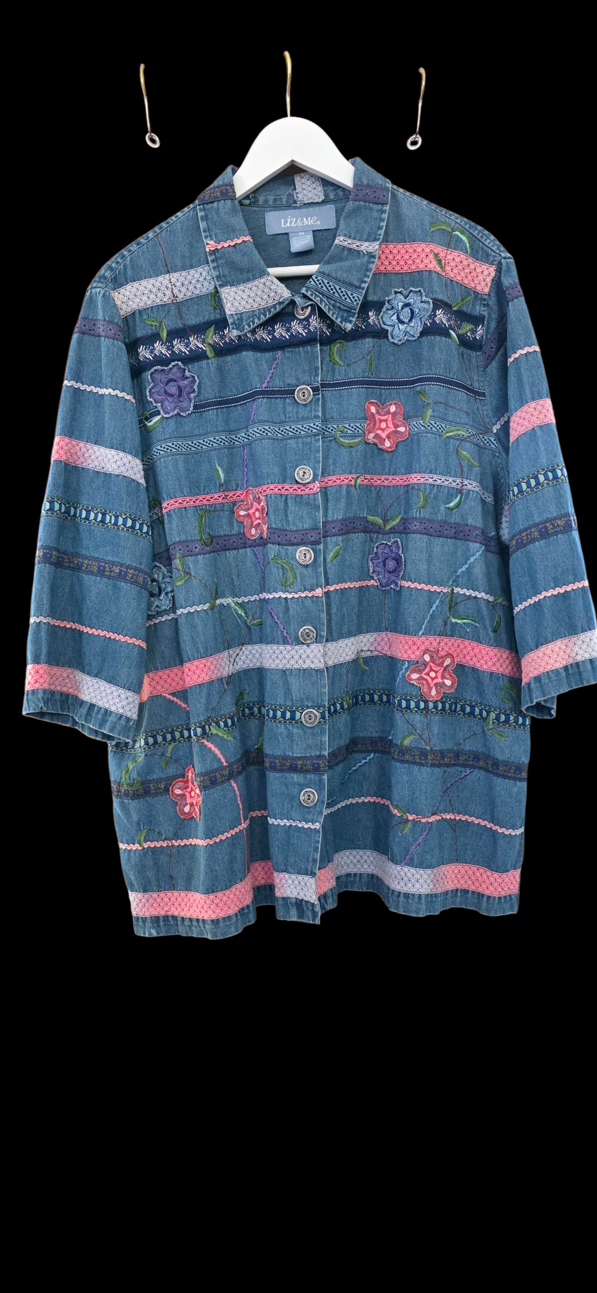 Embroidered Denim Shirt