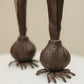 Vintage Iron Bulb Sculptures – Set of Two