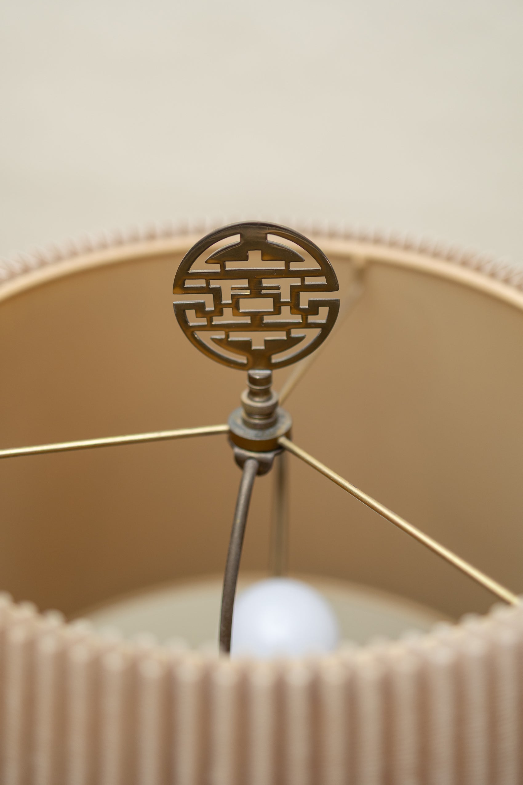 Vintage Imari-Style Porcelain Lamp — Navy, Rust & Gold Floral