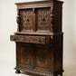Carved Oak Jacobean Revival Cabinet