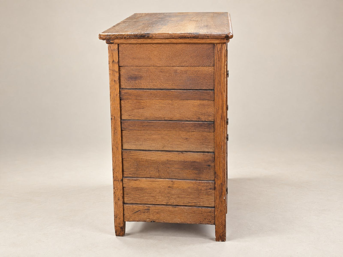 Antique Oak Four-Door Utility Cabinet