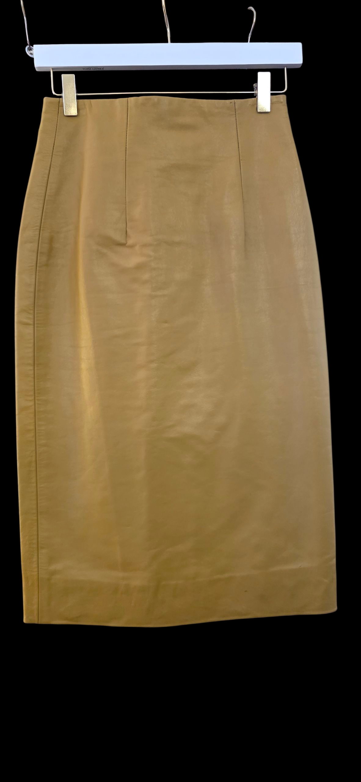 Yellow Leather Skirt