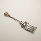 Vintage Ornate Pierced Serving Spoon & Fork Set – Cherub Handle – Baroque Style