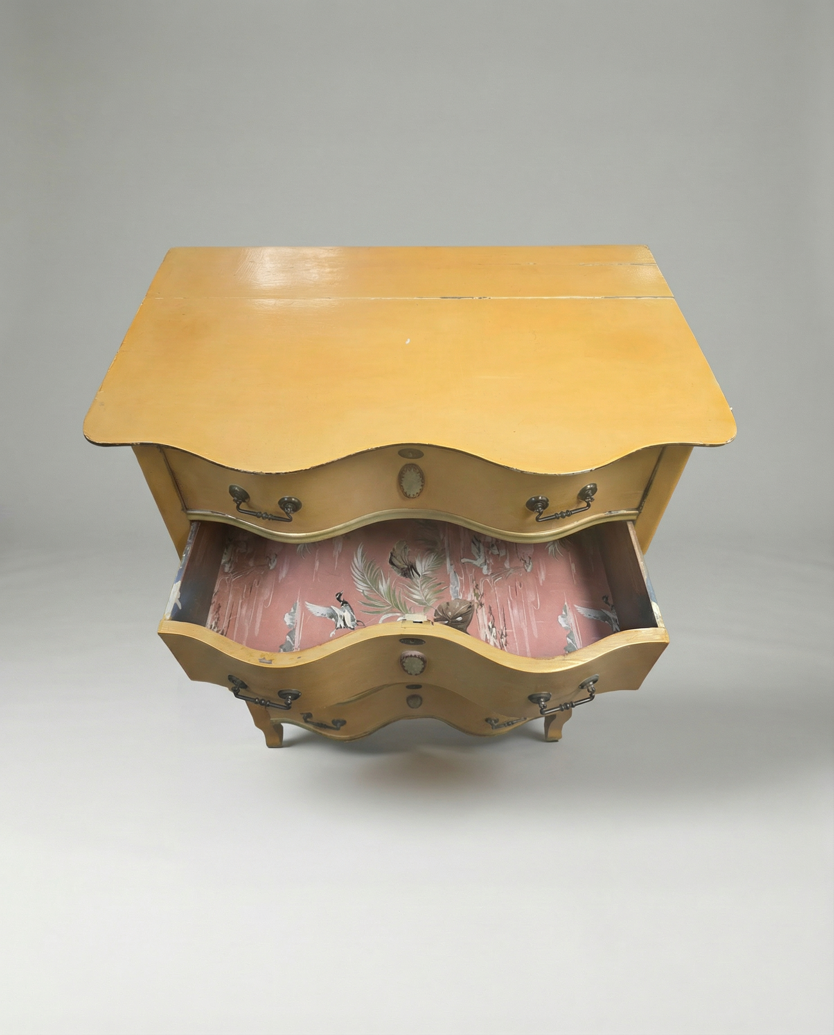 Vintage French Provincial Serpentine Chest of Drawers, c. 1940s–1950s