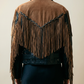 Vintage Fringe Leather Jacket – Size Medium