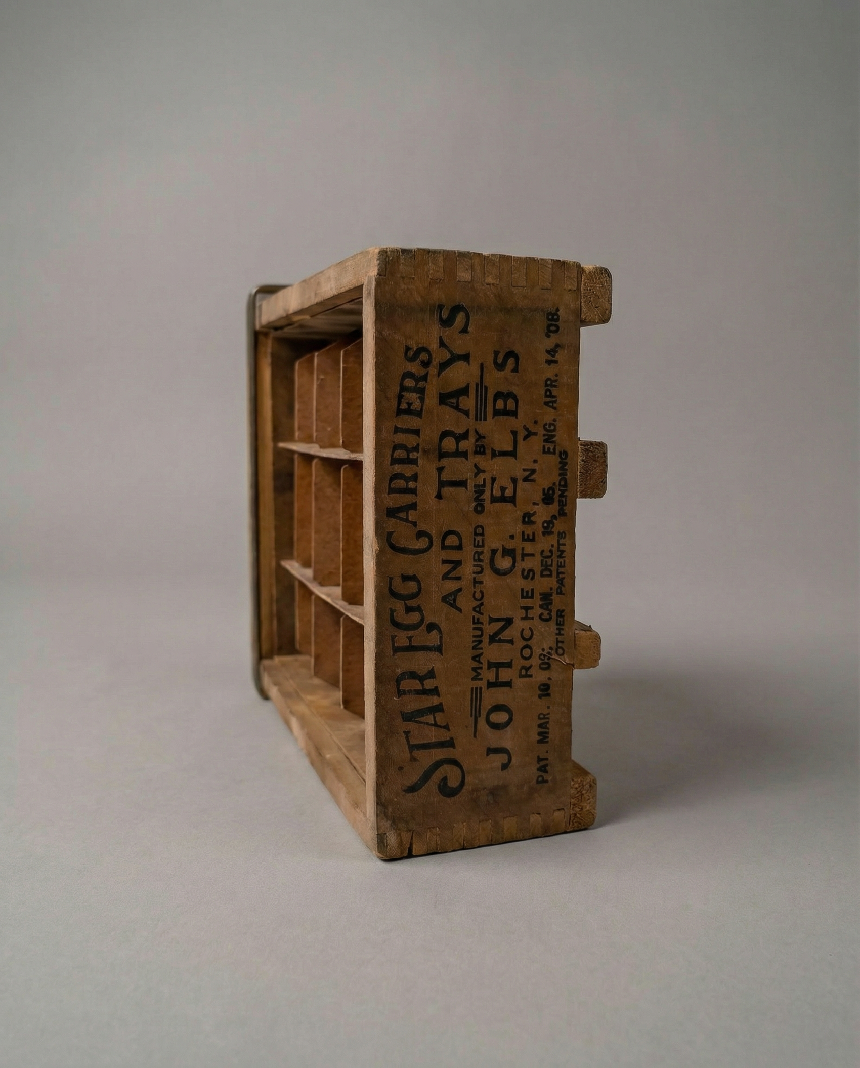 Antique Star Egg Carrier Crate